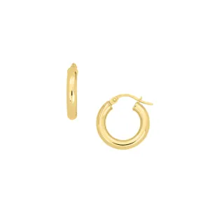 14K Gold 10MM Hoop Earrings