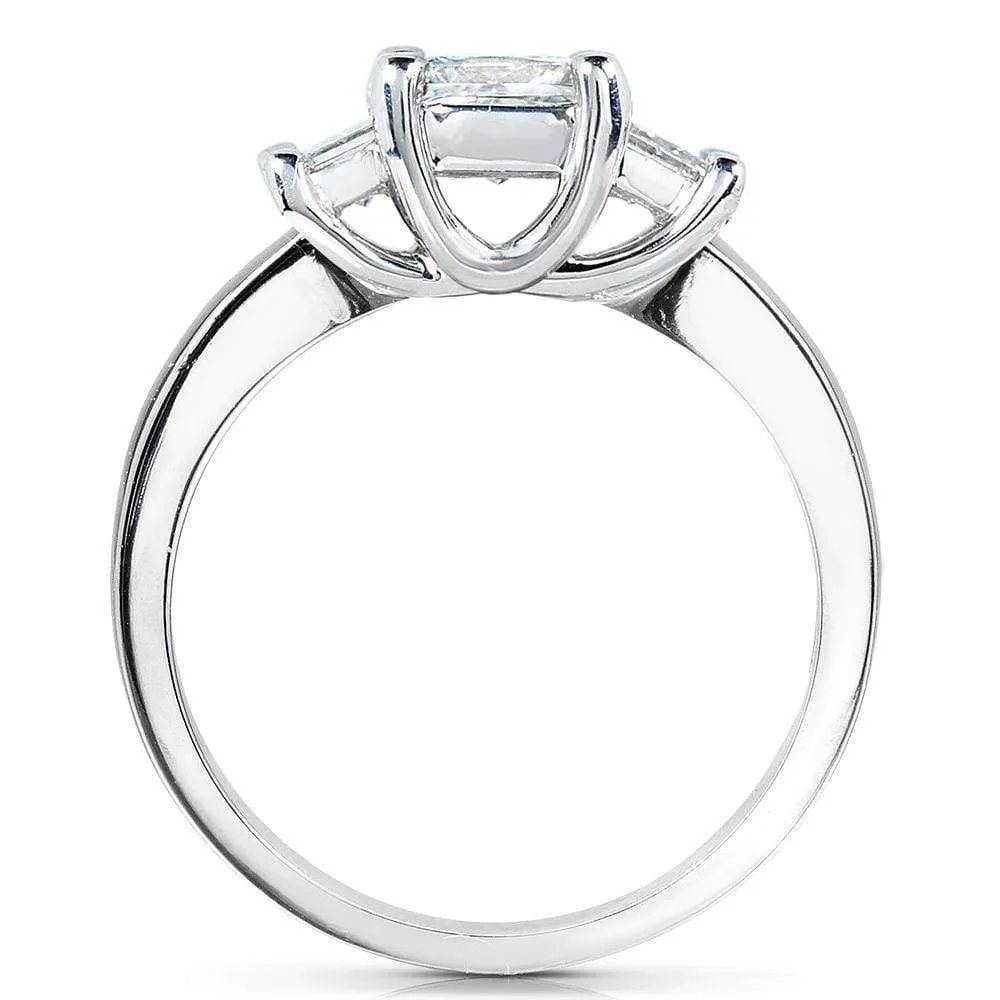 1.75ct Emerald-cut Moissanite 3-Stone