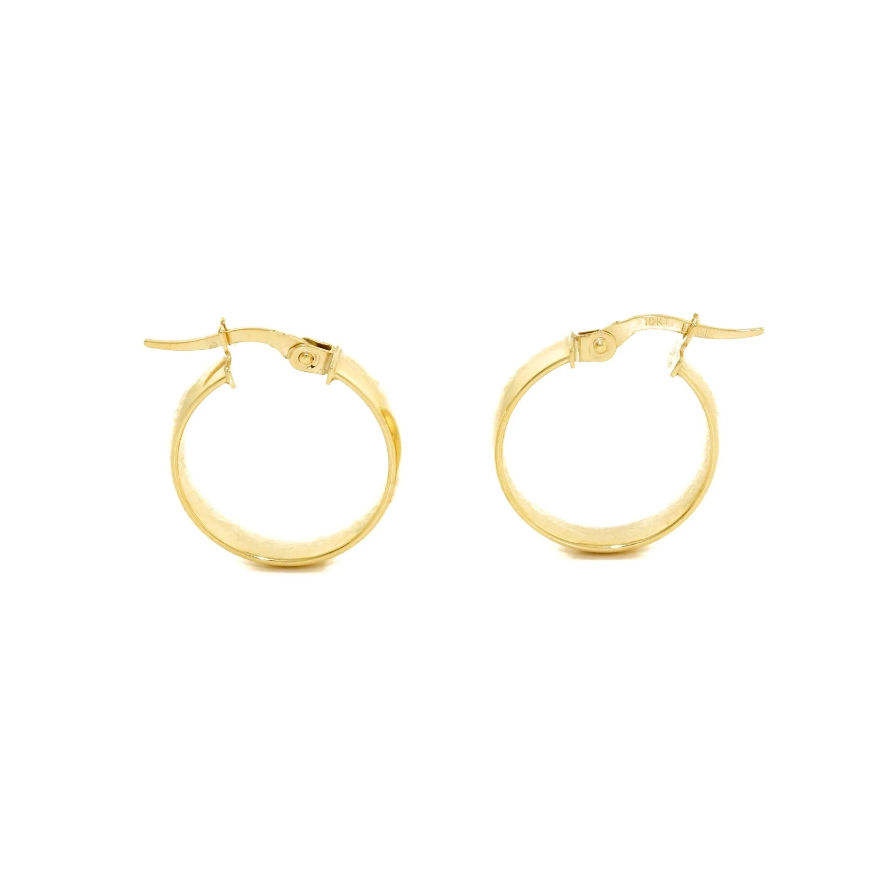 18K Gold x Flat Lightweight Hoops