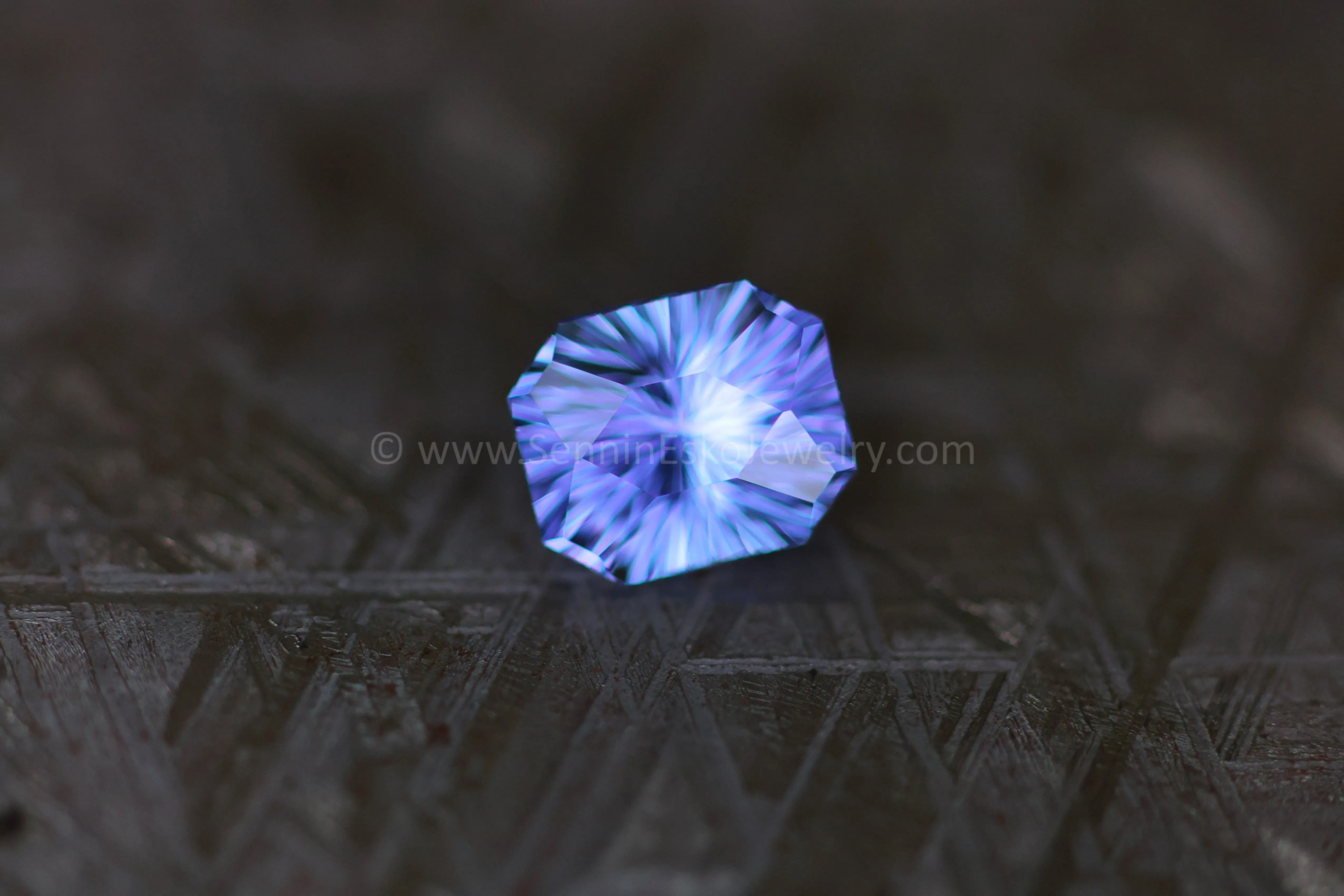 2.3 Carat Purple/Blue Tanzanite Octagon - 8.5x7.2mm - Fantasy Cut