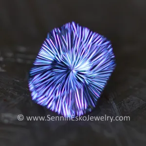 2.3 Carat Purple/Blue Tanzanite Octagon - 8.5x7.2mm - Fantasy Cut