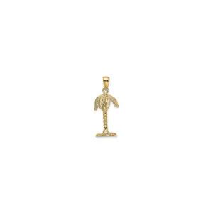 3D Palm Tree Pendant (14K)