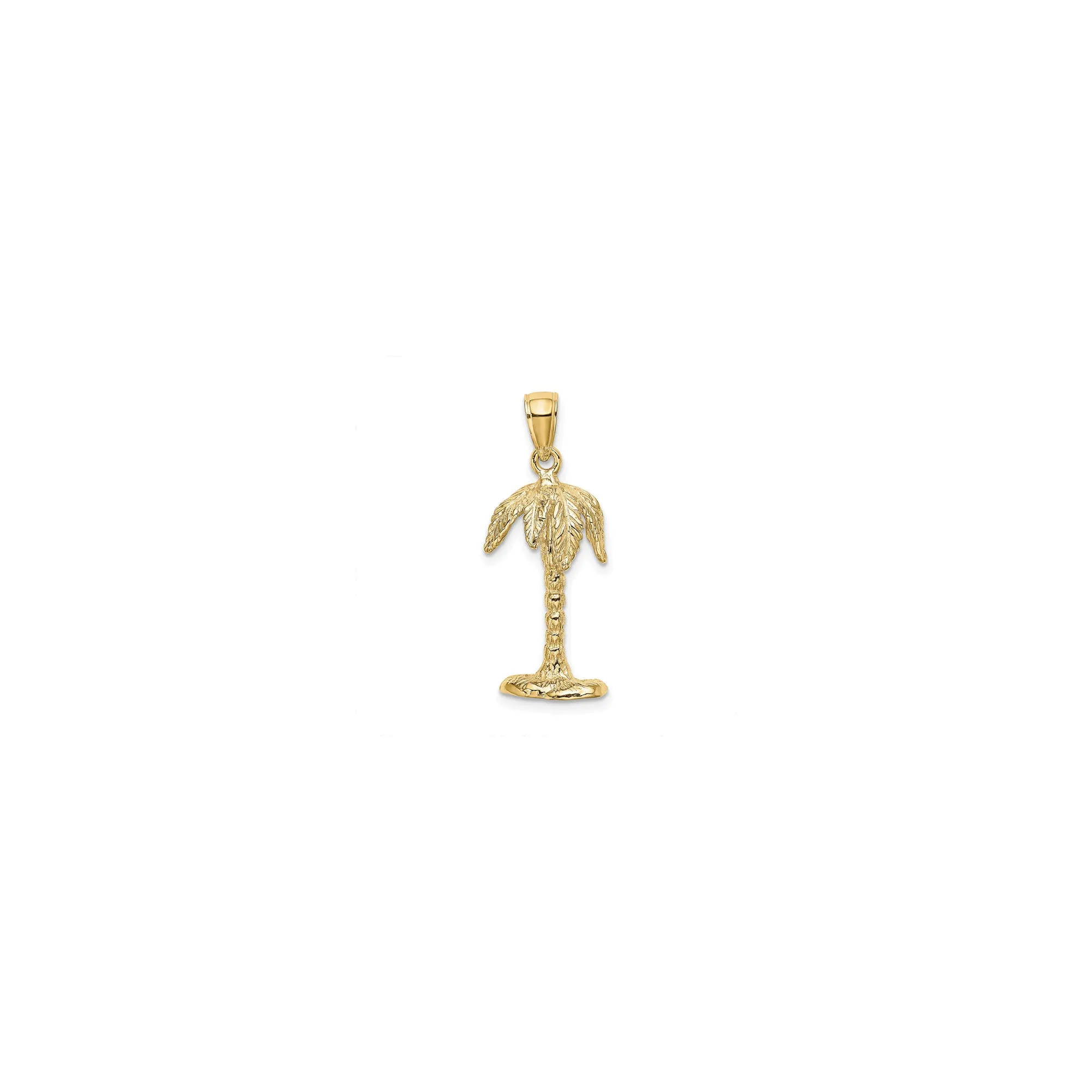 3D Palm Tree Pendant (14K)