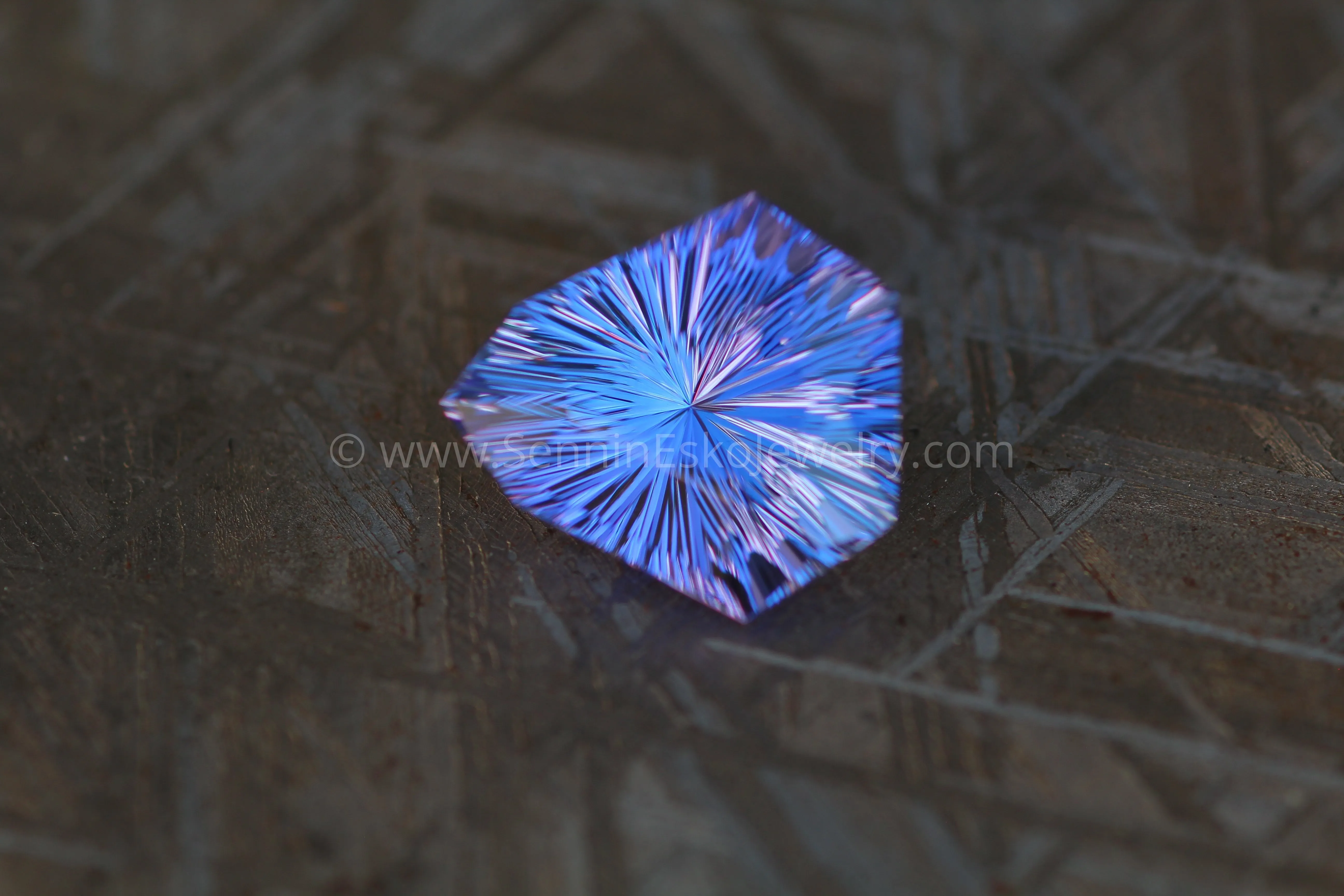 4.55 Carat Blue/Purple Tanzanite Arrowhead - 11.8x10.9mm - Fantasy Cut