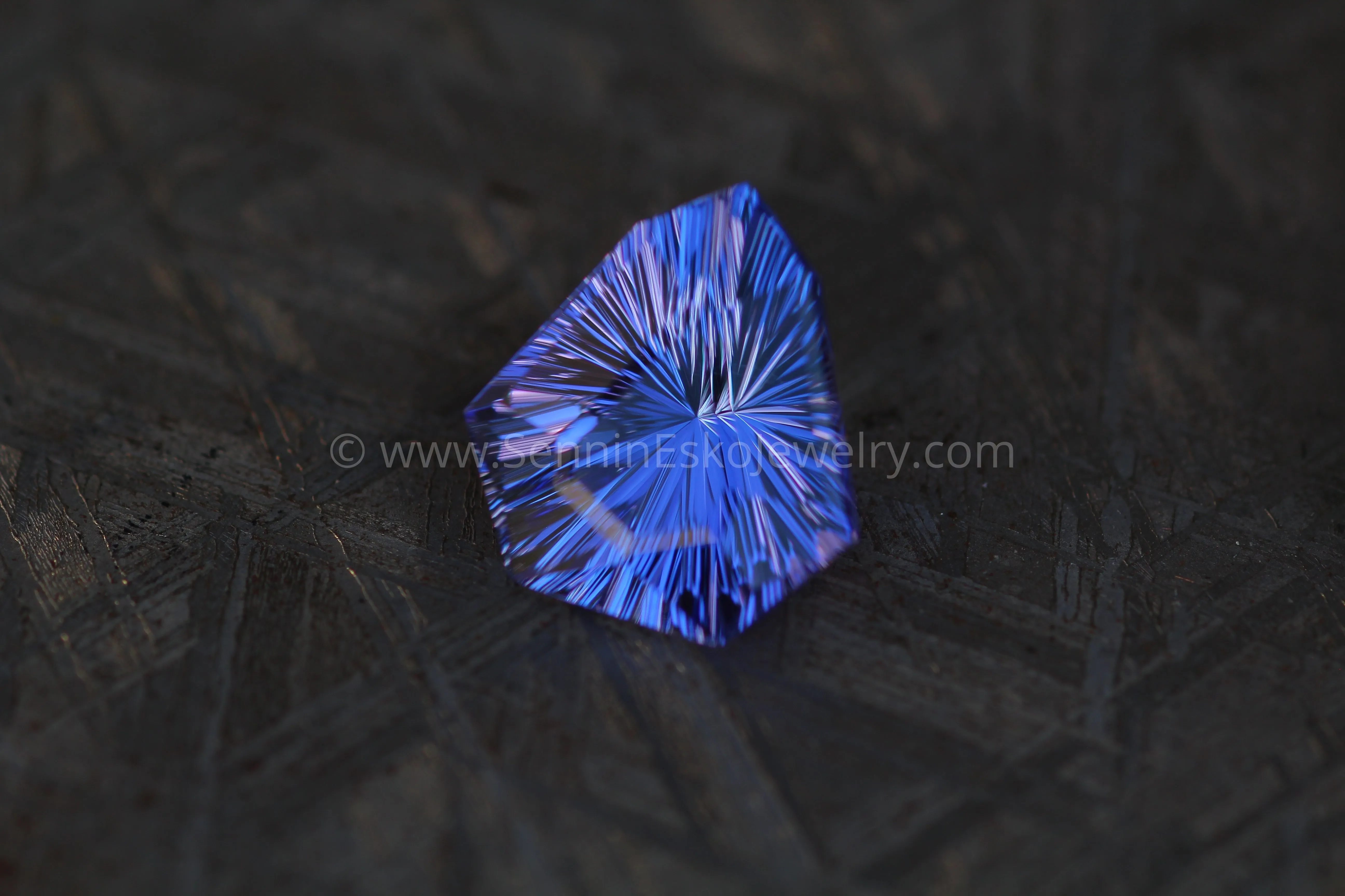 4.55 Carat Blue/Purple Tanzanite Arrowhead - 11.8x10.9mm - Fantasy Cut