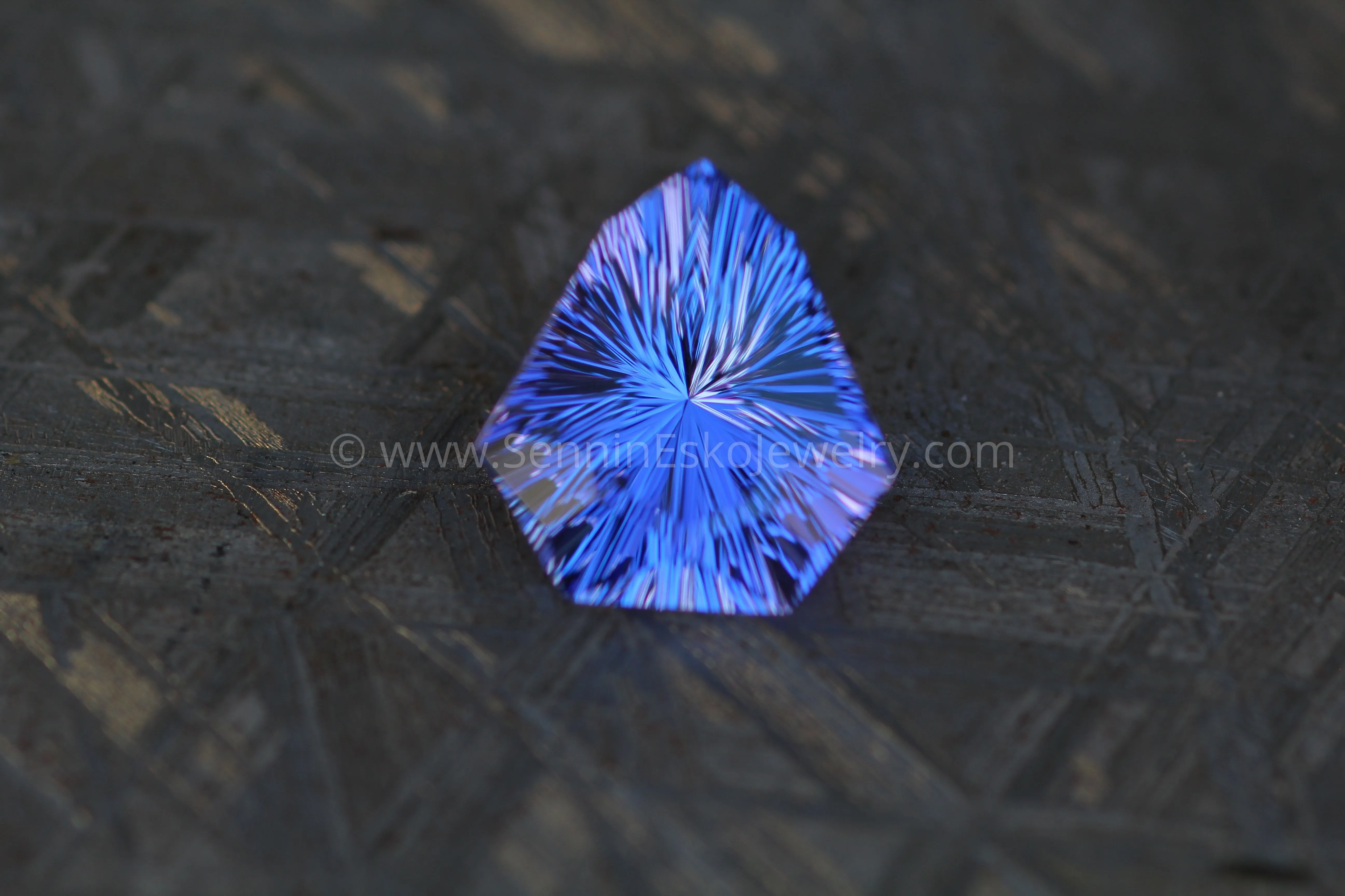 4.55 Carat Blue/Purple Tanzanite Arrowhead - 11.8x10.9mm - Fantasy Cut