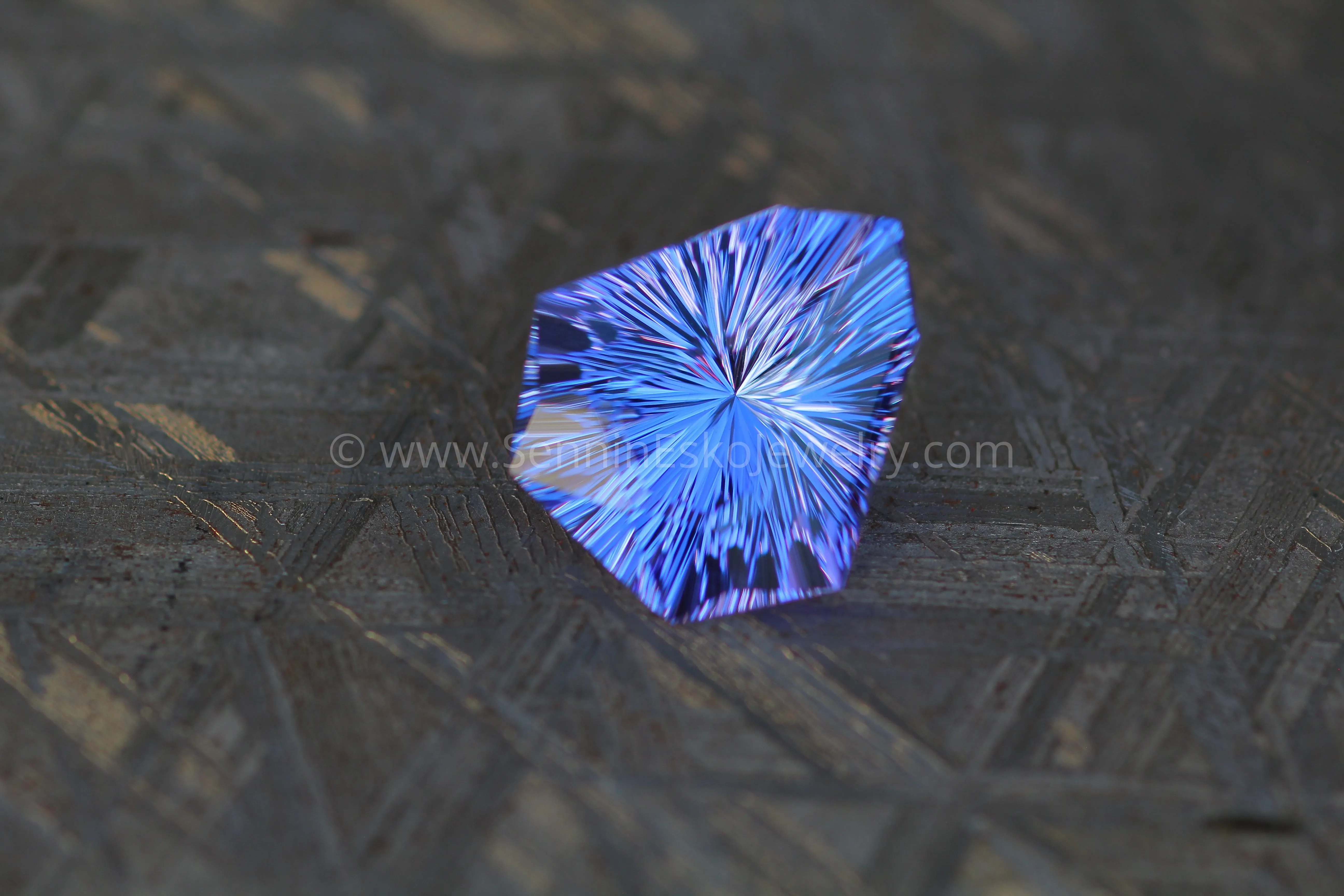 4.55 Carat Blue/Purple Tanzanite Arrowhead - 11.8x10.9mm - Fantasy Cut