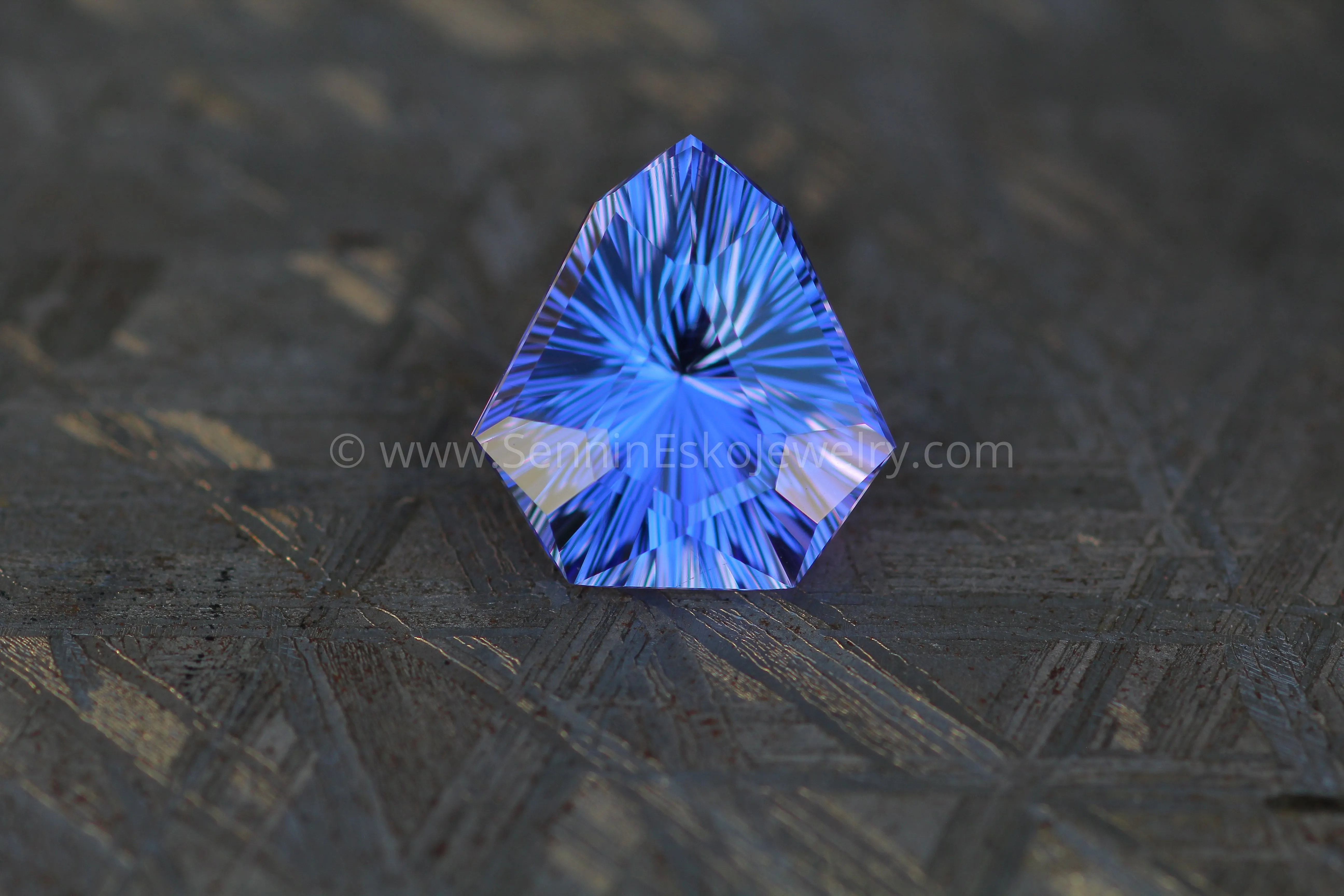 4.55 Carat Blue/Purple Tanzanite Arrowhead - 11.8x10.9mm - Fantasy Cut