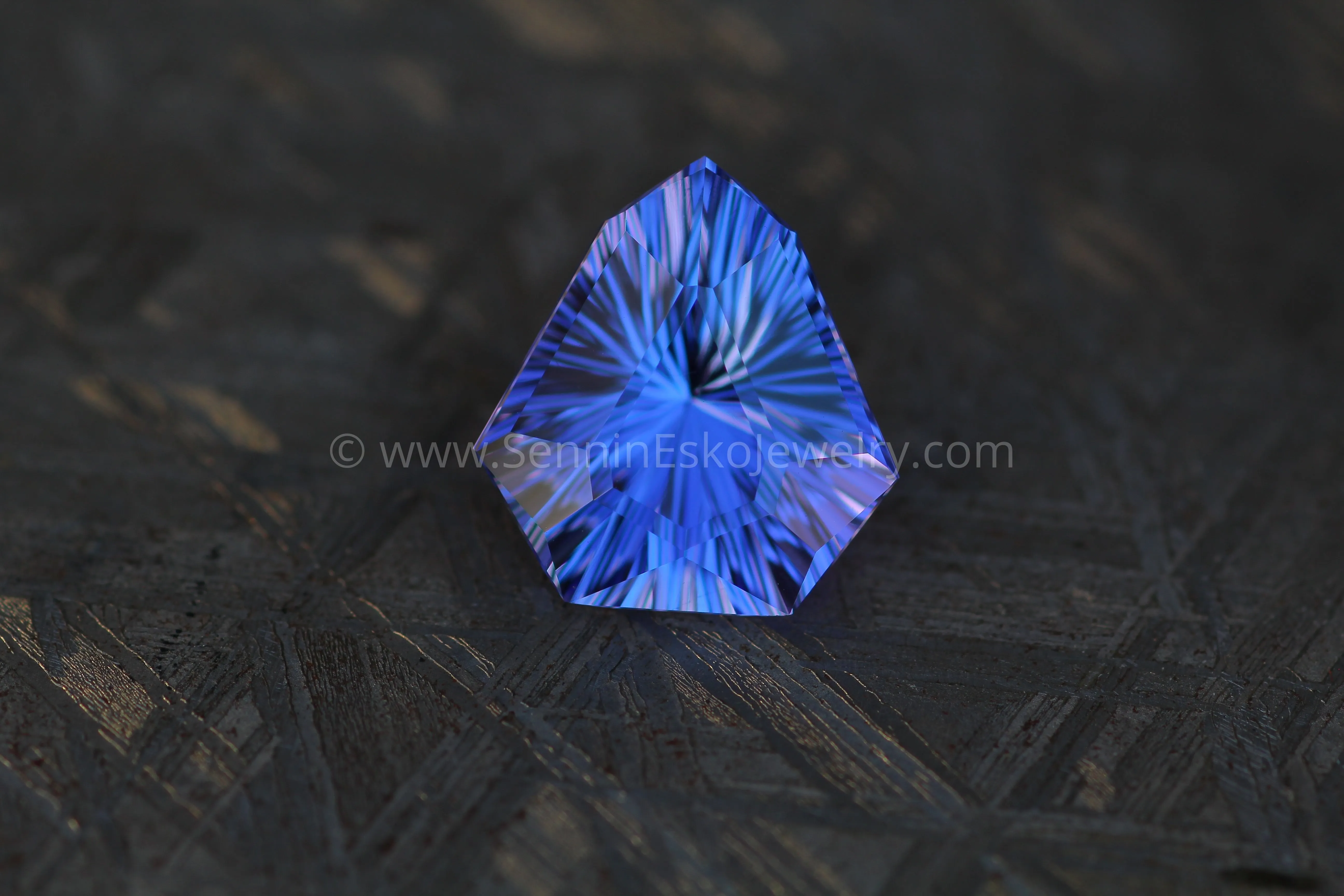 4.55 Carat Blue/Purple Tanzanite Arrowhead - 11.8x10.9mm - Fantasy Cut