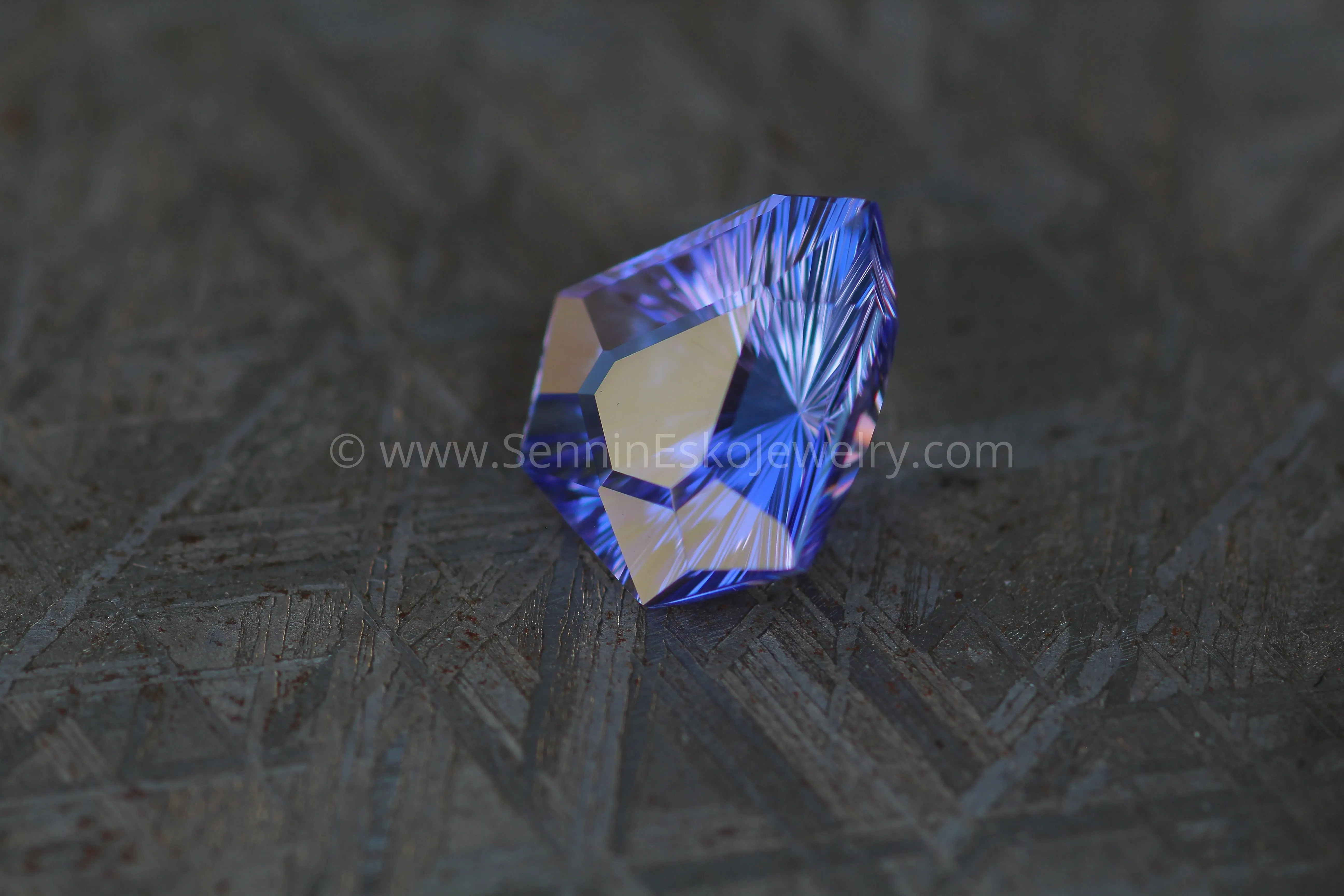 4.55 Carat Blue/Purple Tanzanite Arrowhead - 11.8x10.9mm - Fantasy Cut