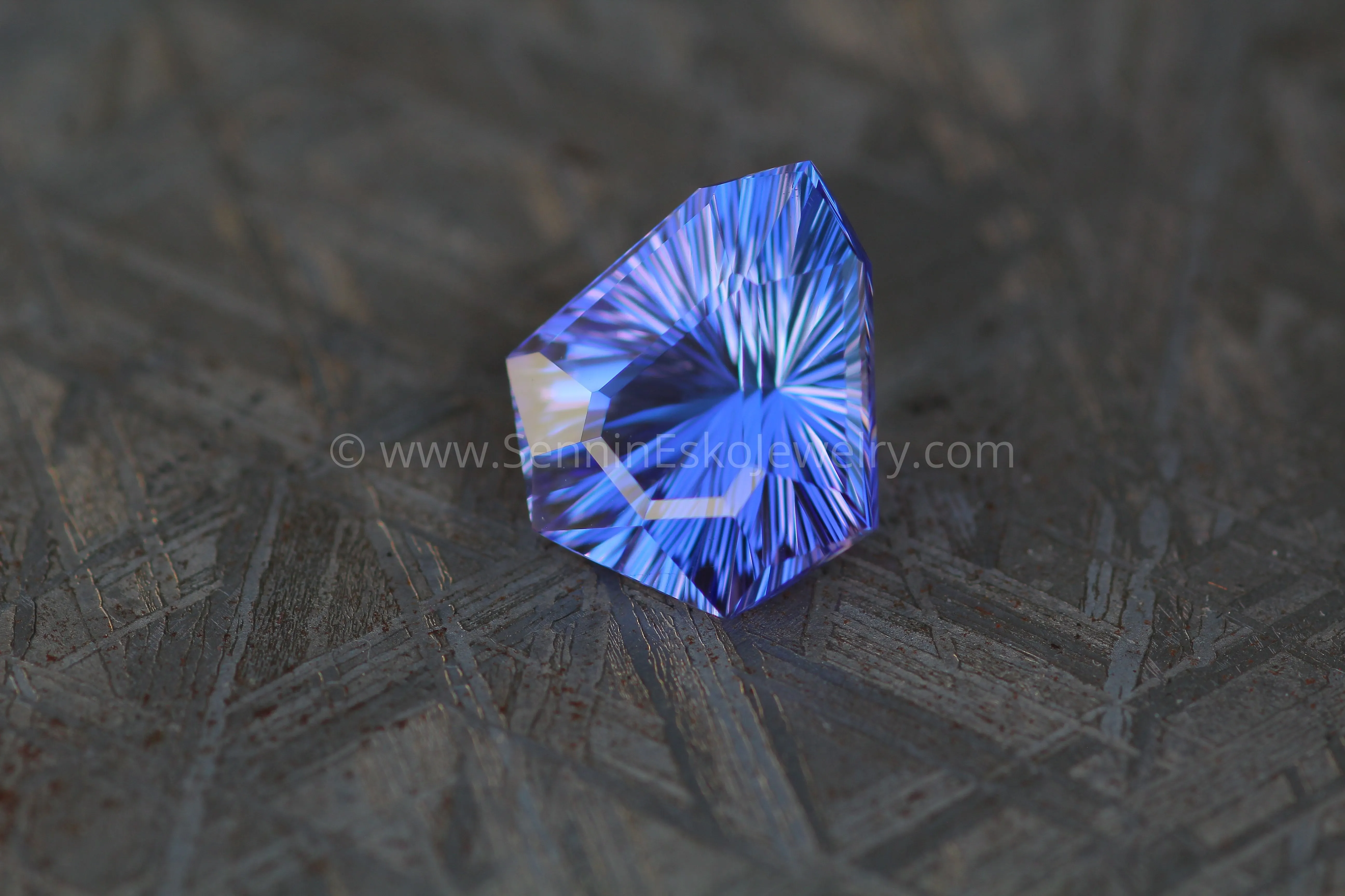 4.55 Carat Blue/Purple Tanzanite Arrowhead - 11.8x10.9mm - Fantasy Cut