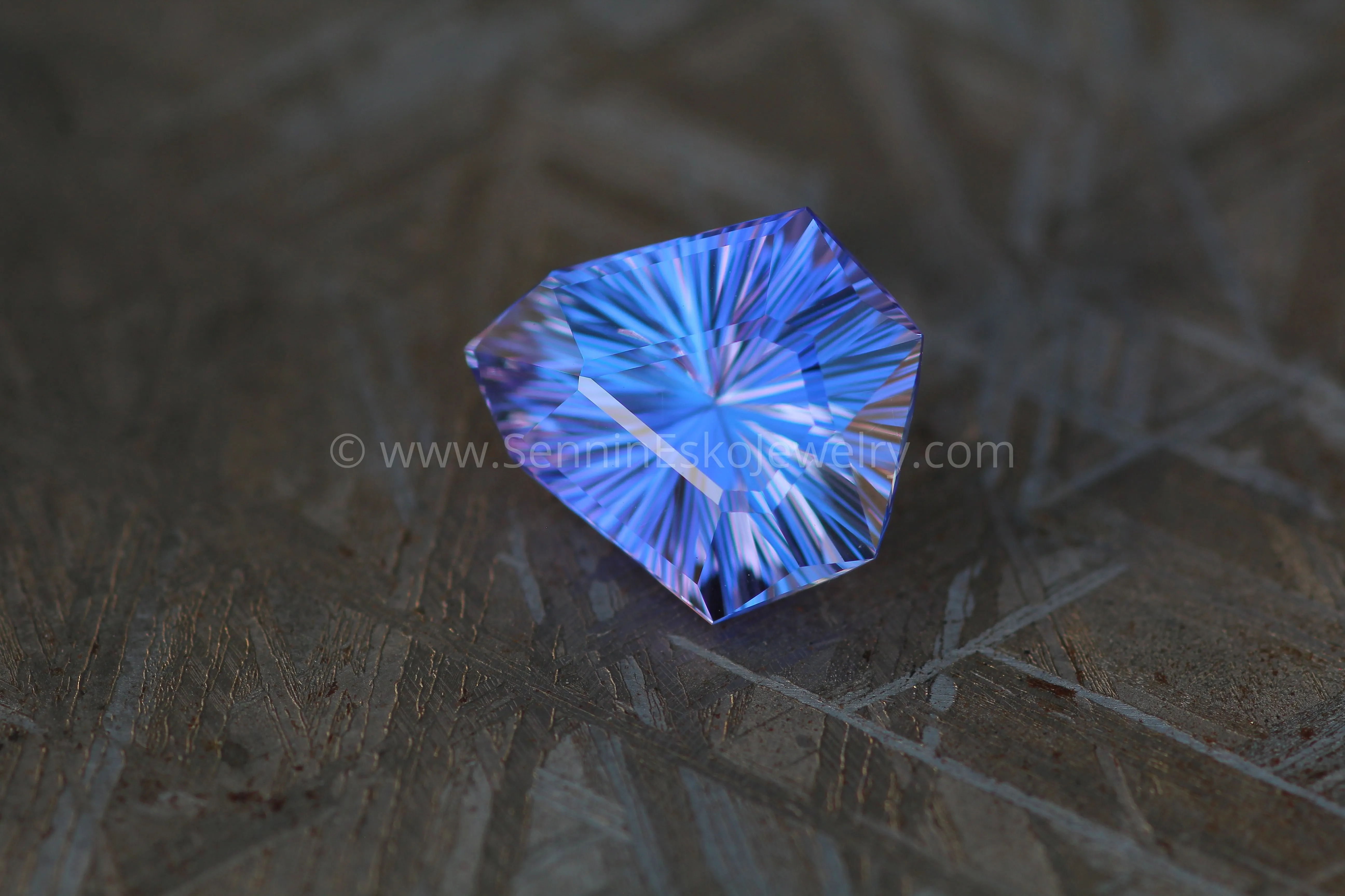 4.55 Carat Blue/Purple Tanzanite Arrowhead - 11.8x10.9mm - Fantasy Cut