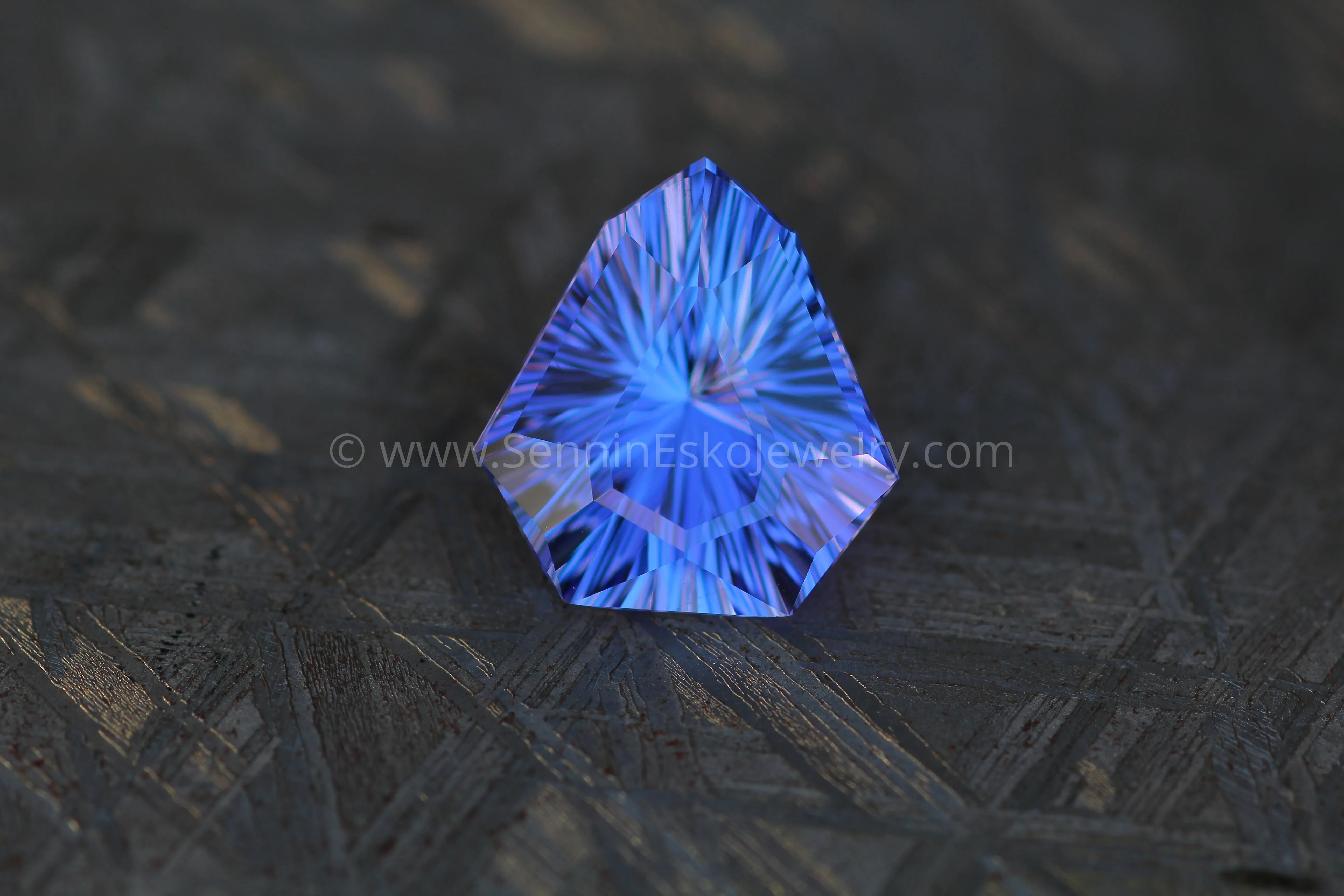 4.55 Carat Blue/Purple Tanzanite Arrowhead - 11.8x10.9mm - Fantasy Cut