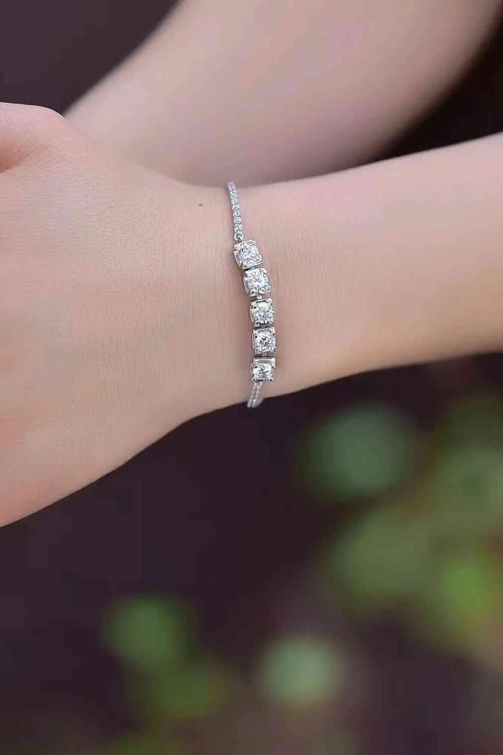 5 Carat Moissanite Lobster Clasp Bracelet