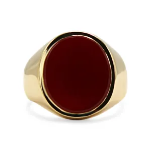 9ct Oval Carnelian Signet Ring