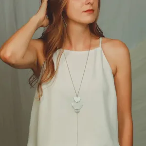 Aluminum Chain Drape Necklace