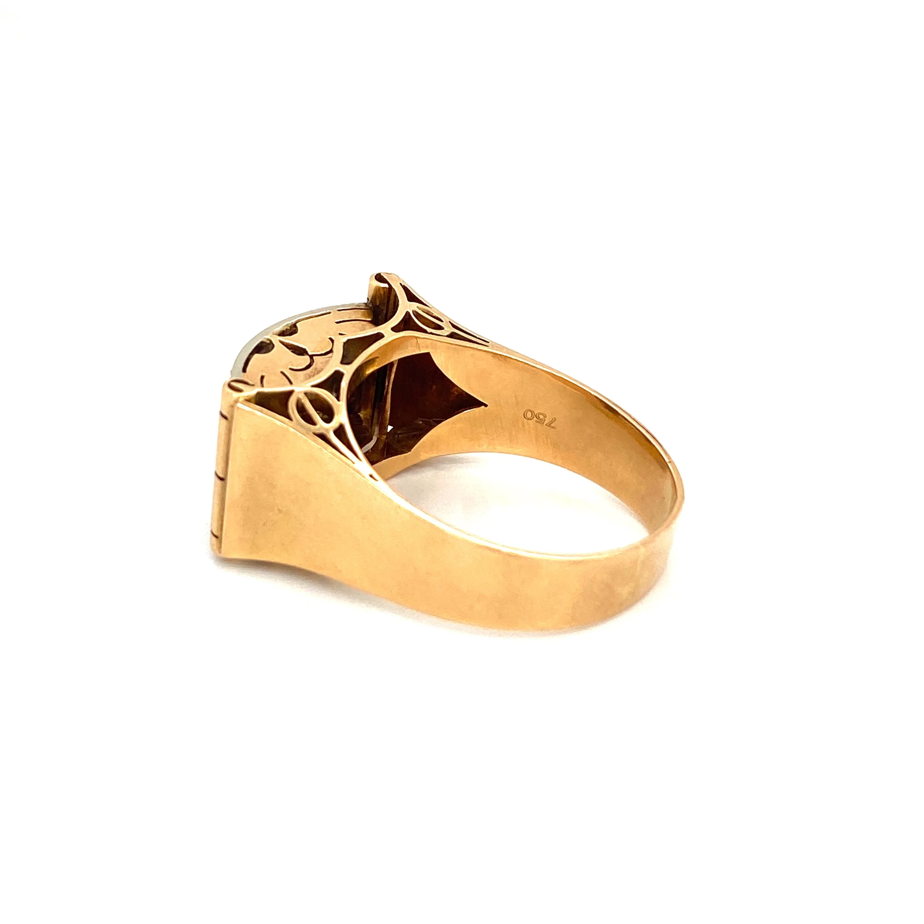 Art Deco 1.50 Carat Diamond Gold Band Ring