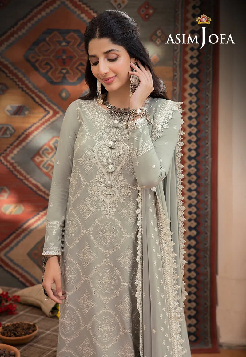 Asim Jofa Shadow Work Lawn Silk Collection – AJSW-20