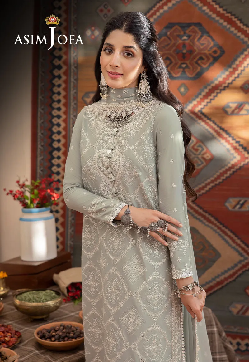 Asim Jofa Shadow Work Lawn Silk Collection – AJSW-20