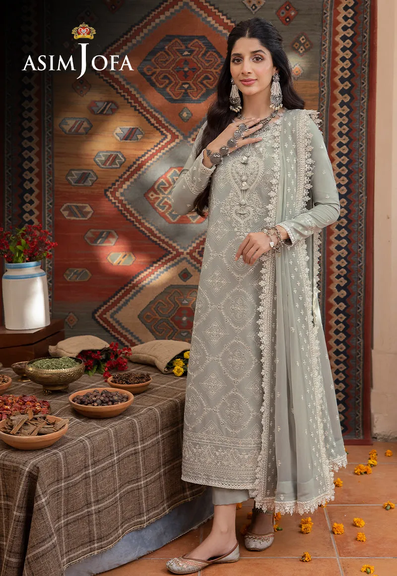 Asim Jofa Shadow Work Lawn Silk Collection – AJSW-20