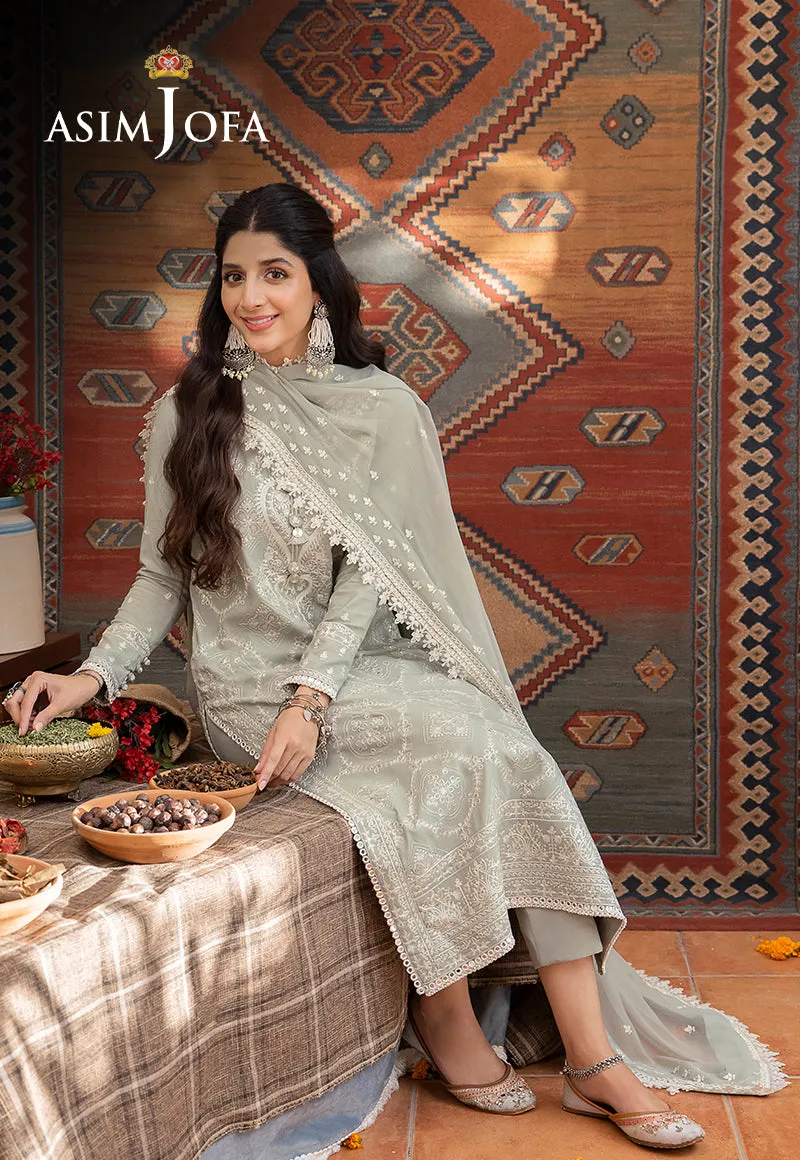 Asim Jofa Shadow Work Lawn Silk Collection – AJSW-20