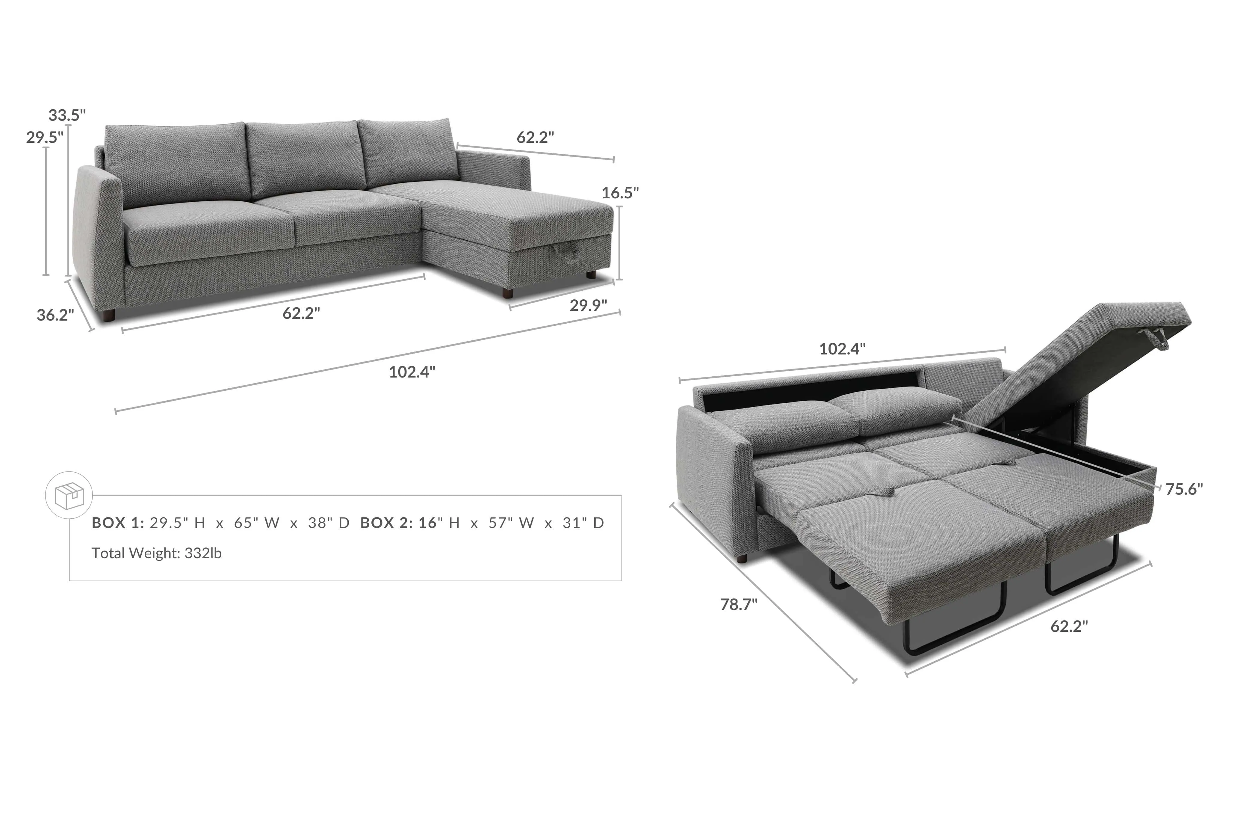 Bergen Sofa Bed - Open Box -  Emerald Green