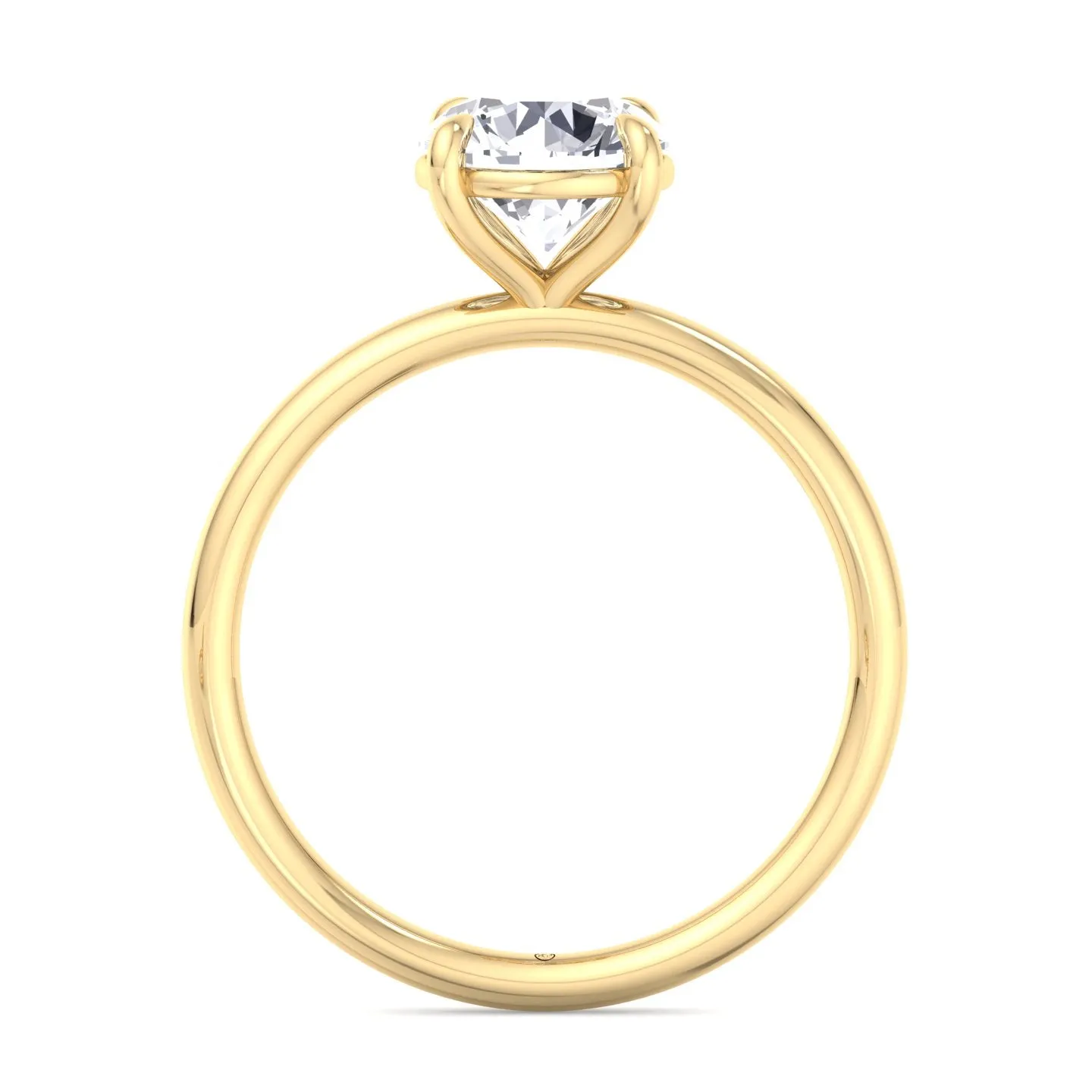 Bergen - Thin Band Solitaire Round Brilliant Engagement Ring