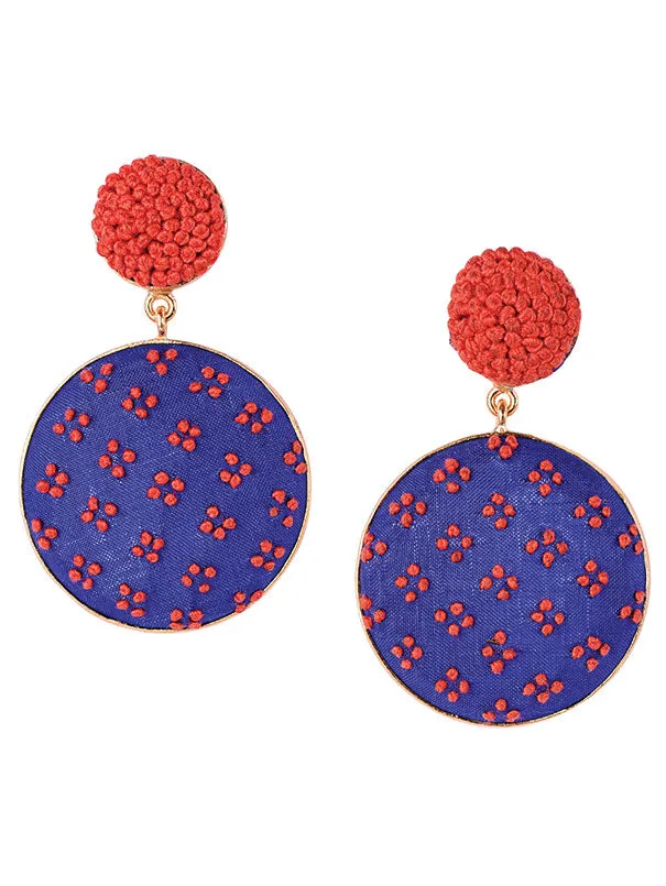 Blue   Orange Sifar Earrings