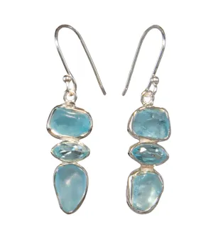 Blue Topaz Earrings - BOBB36117