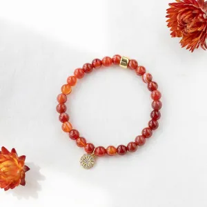 Carnelian Bracelet with Celestial Charm