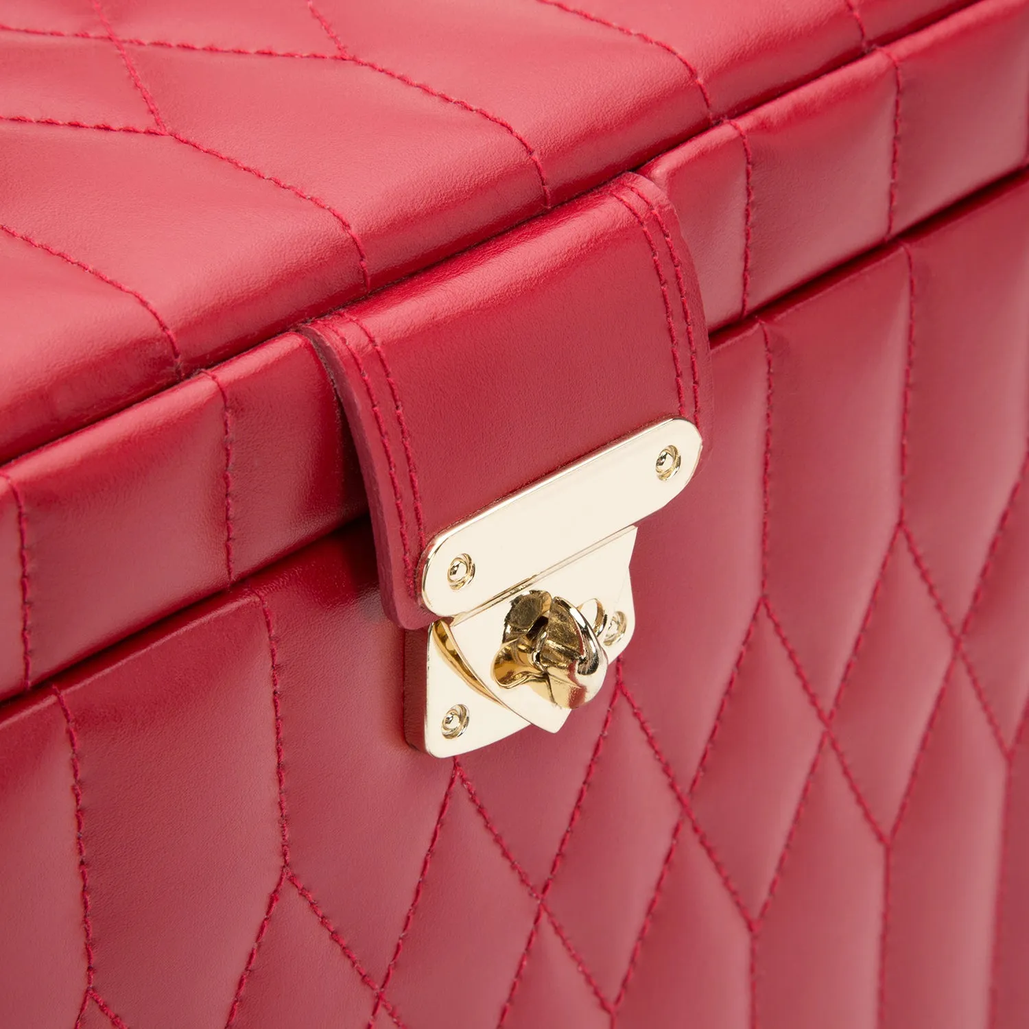 Caroline Extra Large Jewelry Case Red