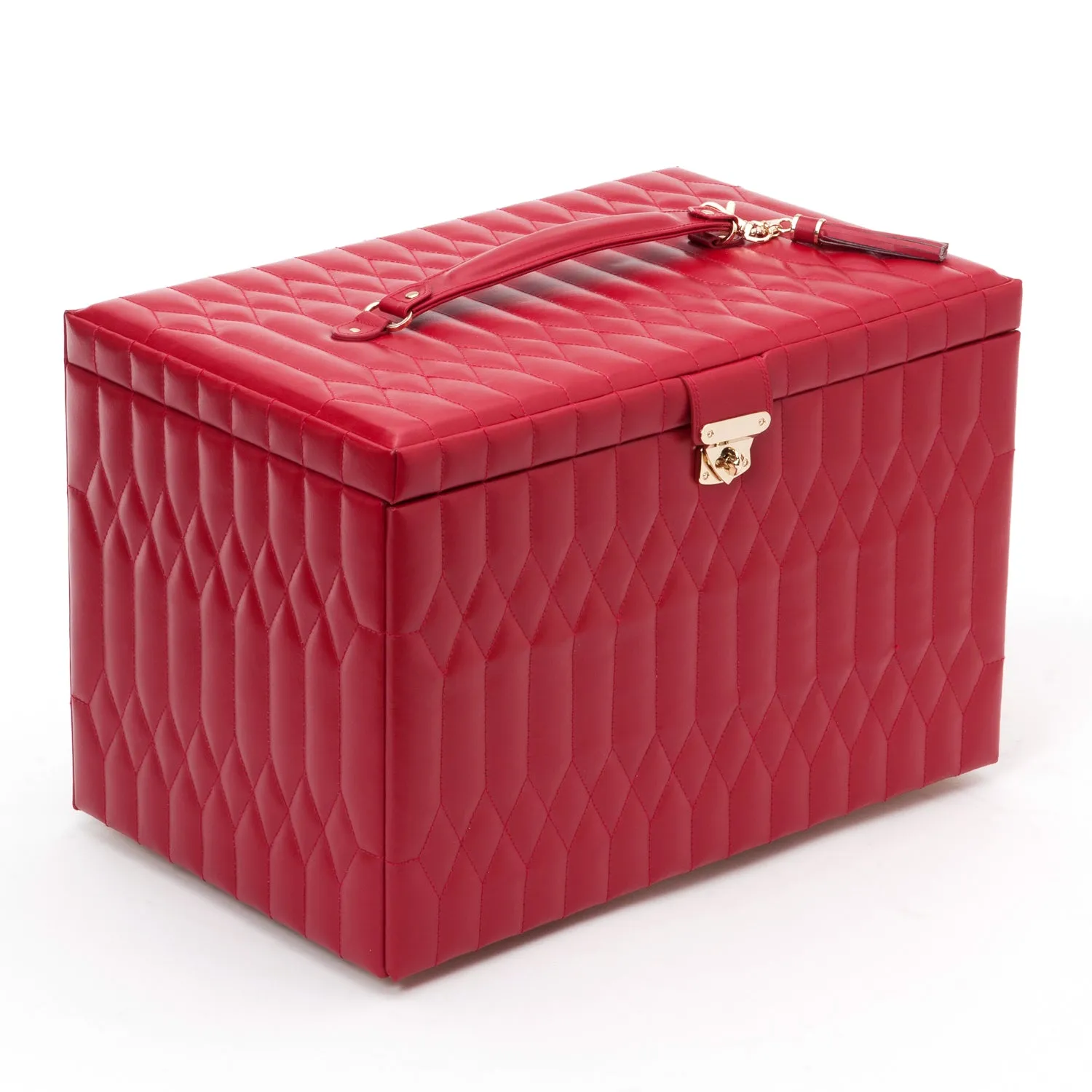 Caroline Extra Large Jewelry Case Red