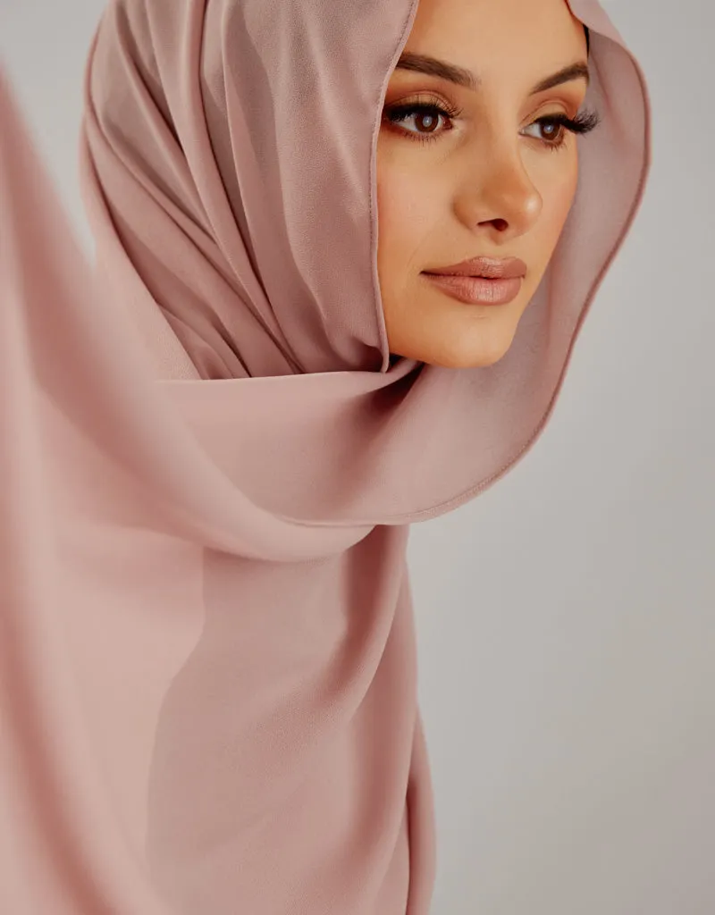 Chiffon Shawl - Shades of Dark Pink