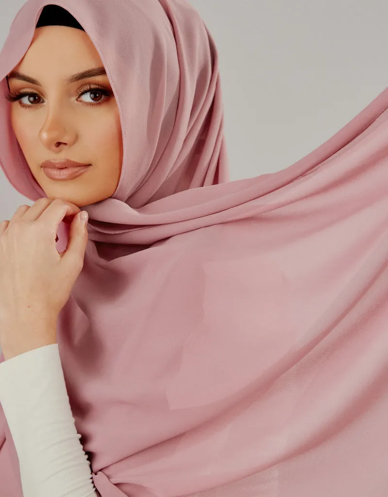 Chiffon Shawl - Shades of Dark Pink