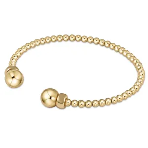 Classic Gold 3mm Bead Cuff - Gold