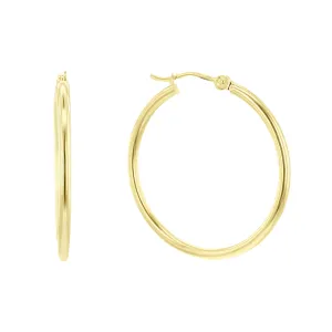 Classic Gold Hoop Earrings - 2x30mm