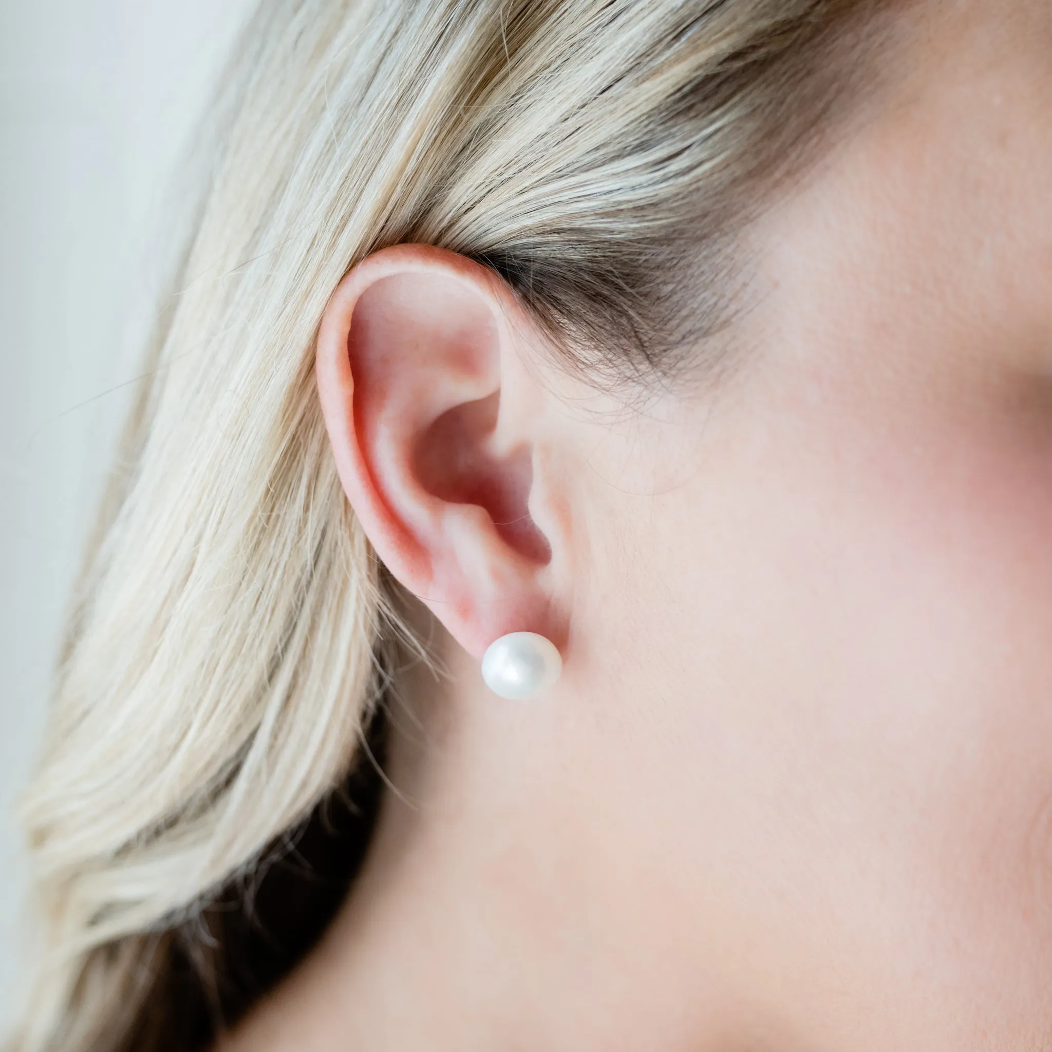 Classic Pearl Stud Earrings | Versatile Freshwater Pearls & Sterling Silver | By Pearly Girls