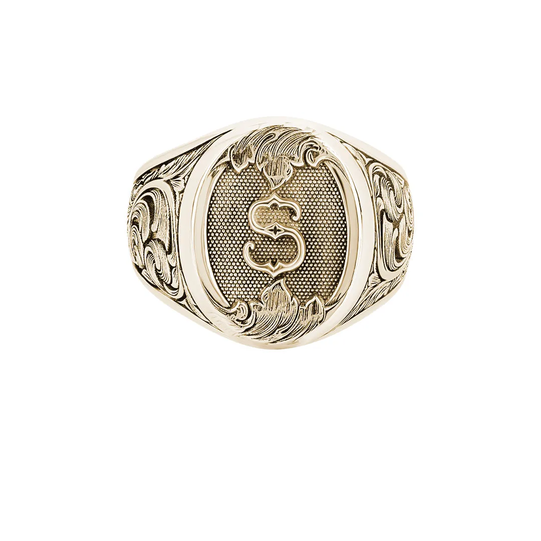 Classic Statement Signet Ring in Gold