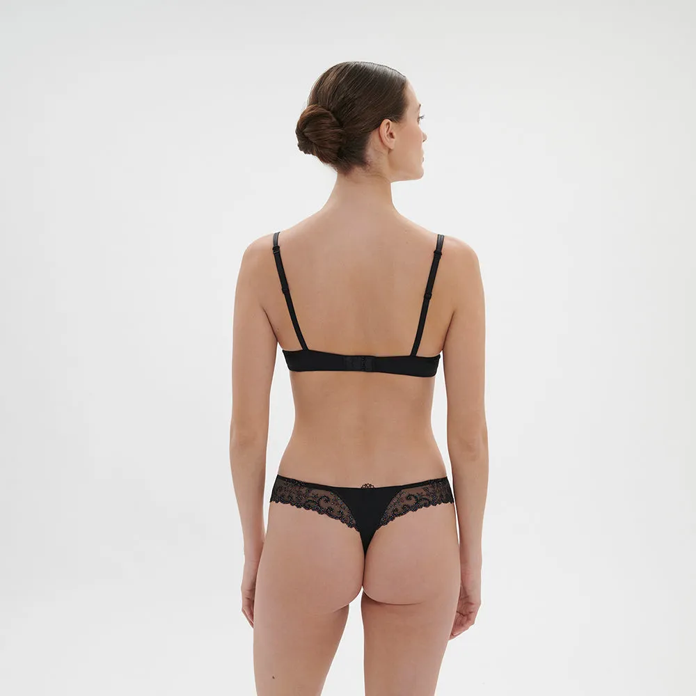 Delice Gem Black Thong