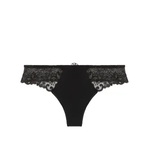 Delice Gem Black Thong