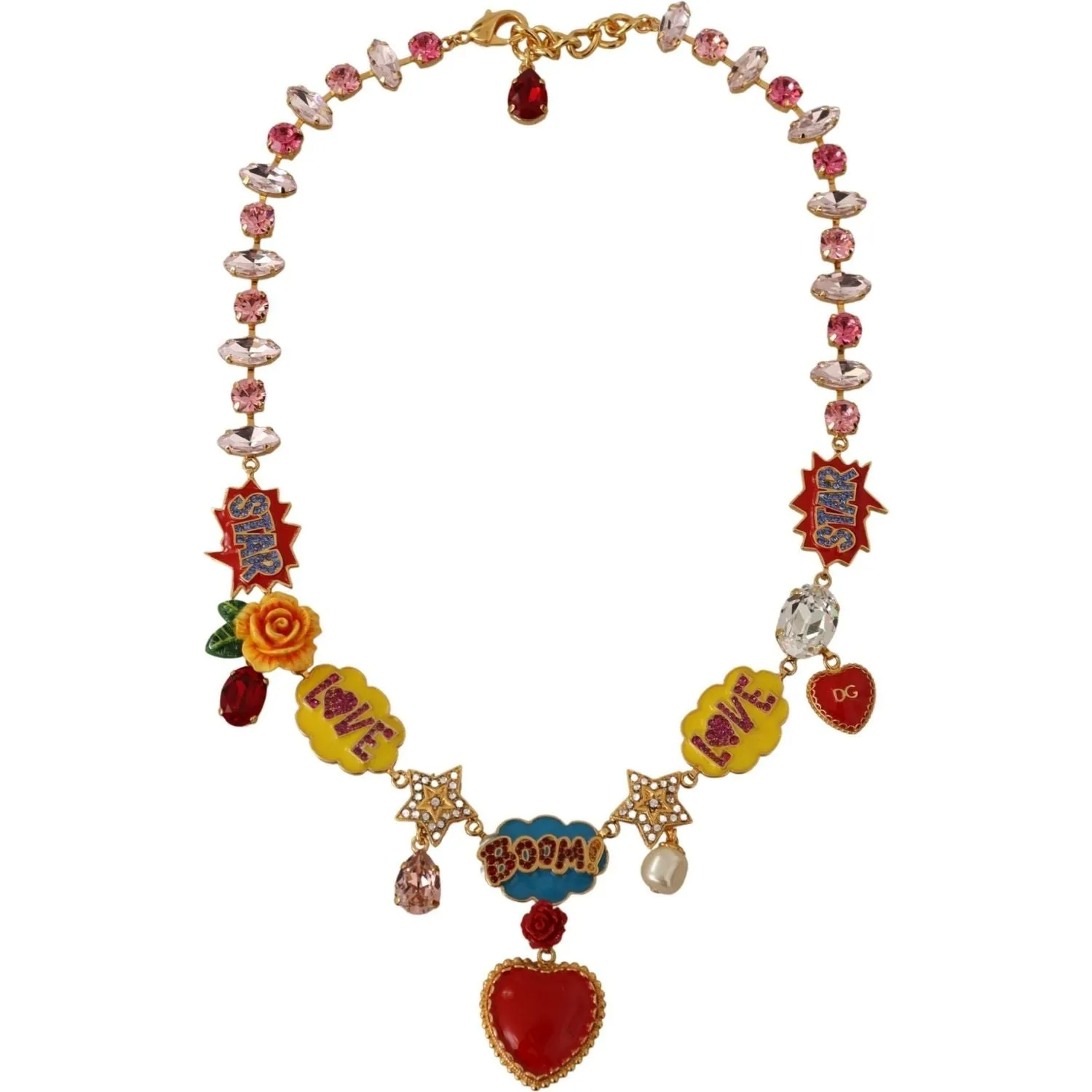 Dolce & Gabbana Chic Fumetti Cartoons Statement Necklace