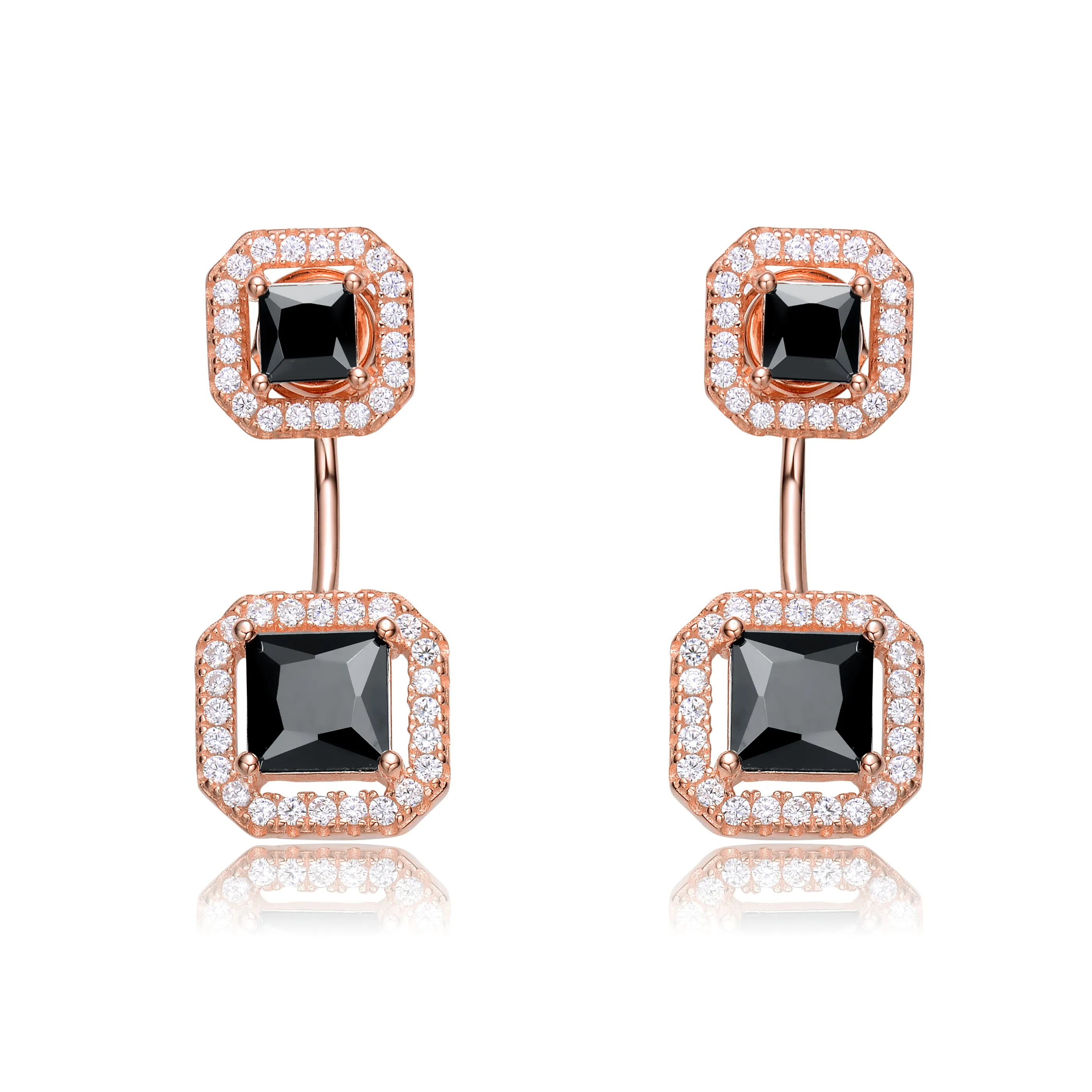 Eloise Black Cubic Zirconia Earrings