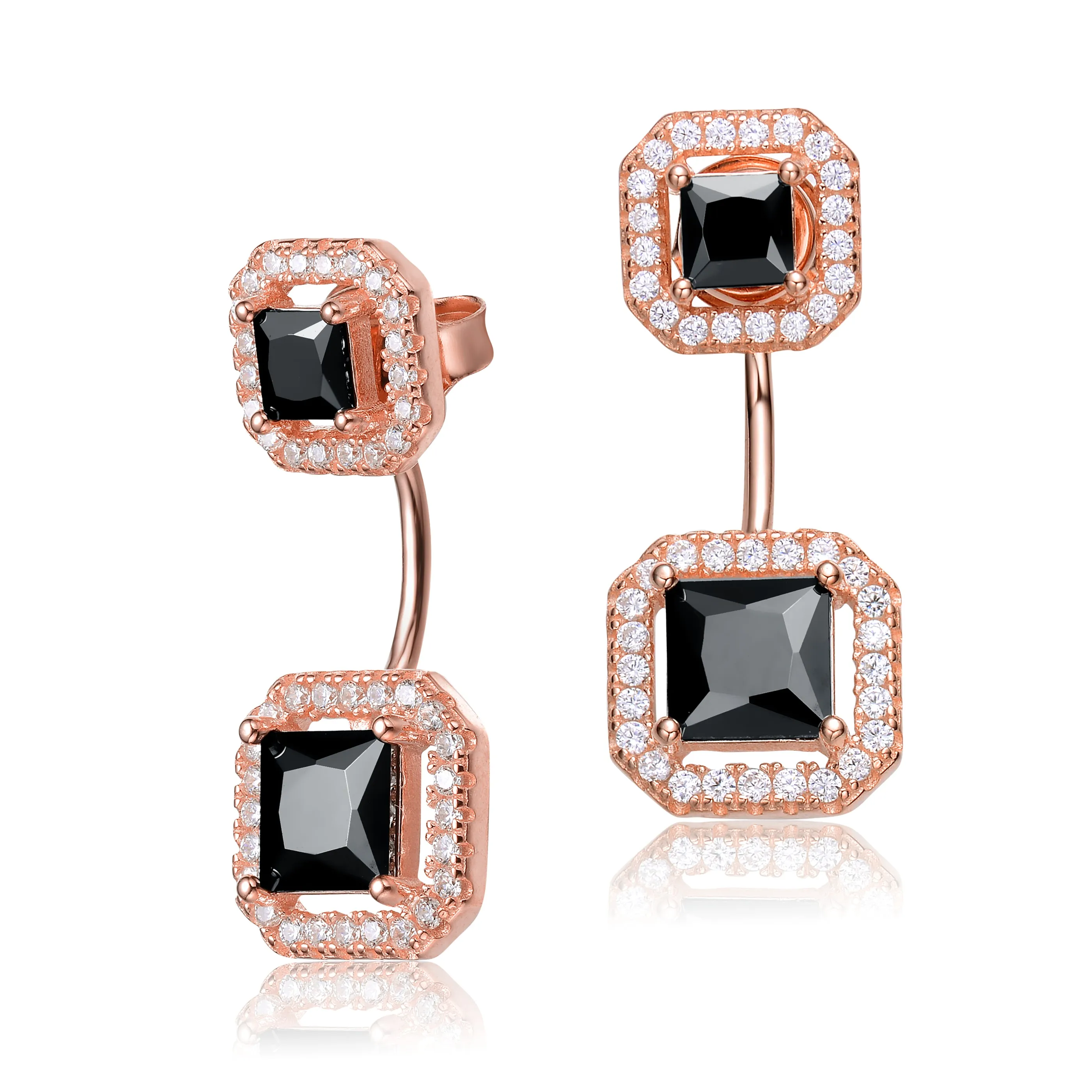 Eloise Black Cubic Zirconia Earrings