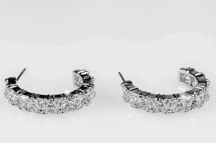 Freya Trillion Cut Hoop Earrings | 4.5ct