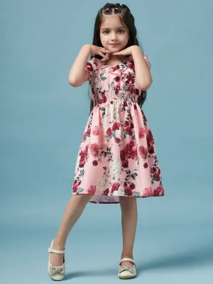 Girls Floral Printed Dress