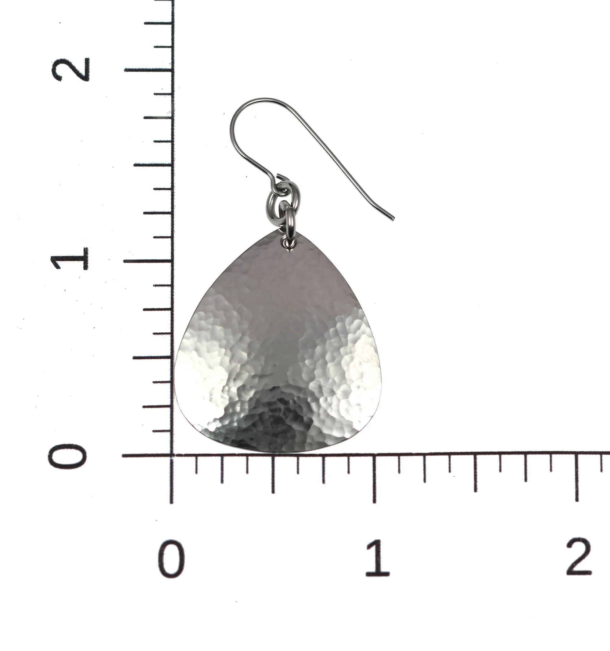 Hammered Triangular Stainless Steel Drop Earrings