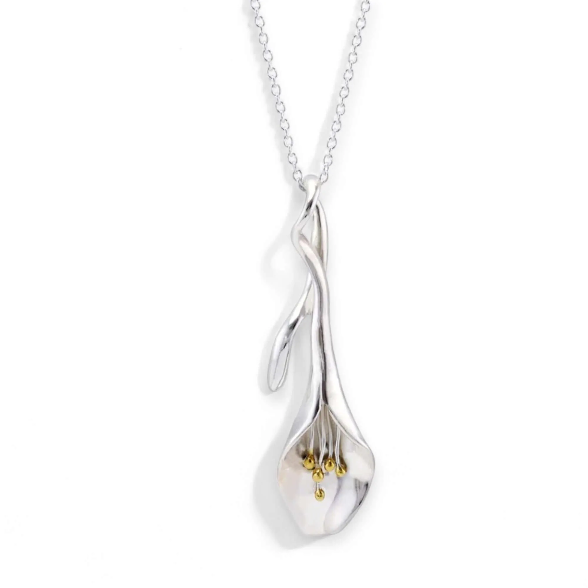 Handmade Sterling Silver Calla Lily Pendant