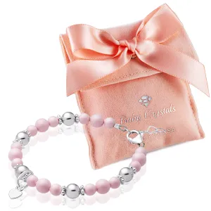 Little Girl Toddler Sterling Silver Heart charm Bracelet