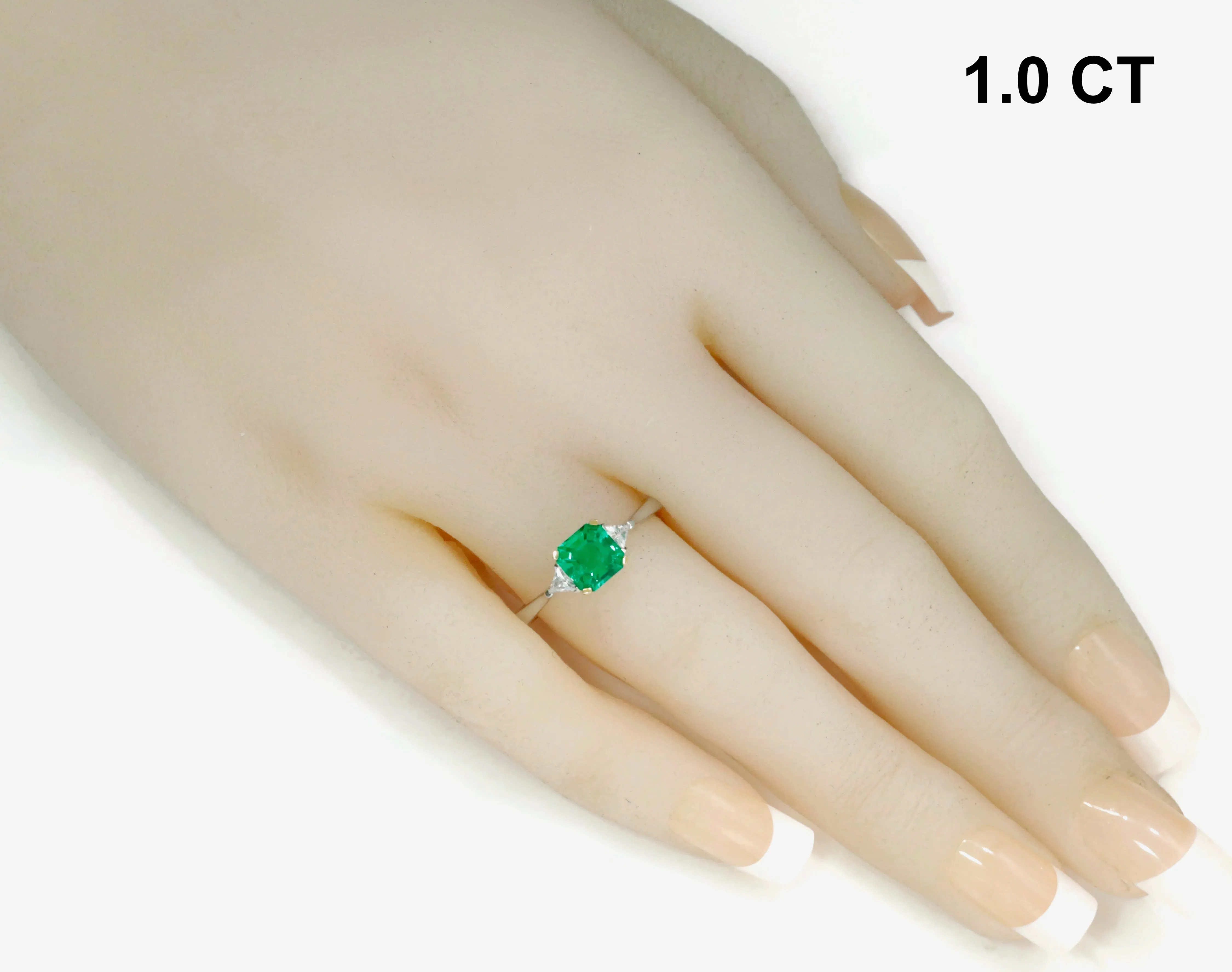 Luxury stunning ladies emerald ring with jewelems stones in two tone 1-3 cts SKU: 6142068