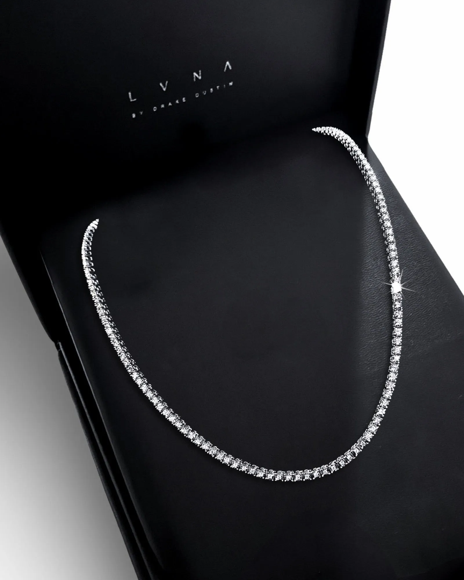 #LVNA2024 | 3.5cttw DEF, IF-VVS Full Eternity Diamond Necklace 14kt